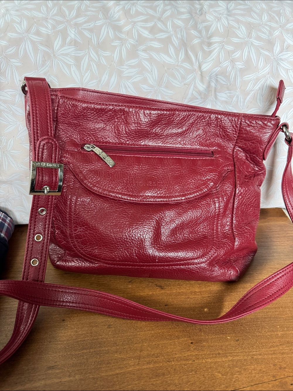 Stone & Co. Red Leather Crossbody Bag